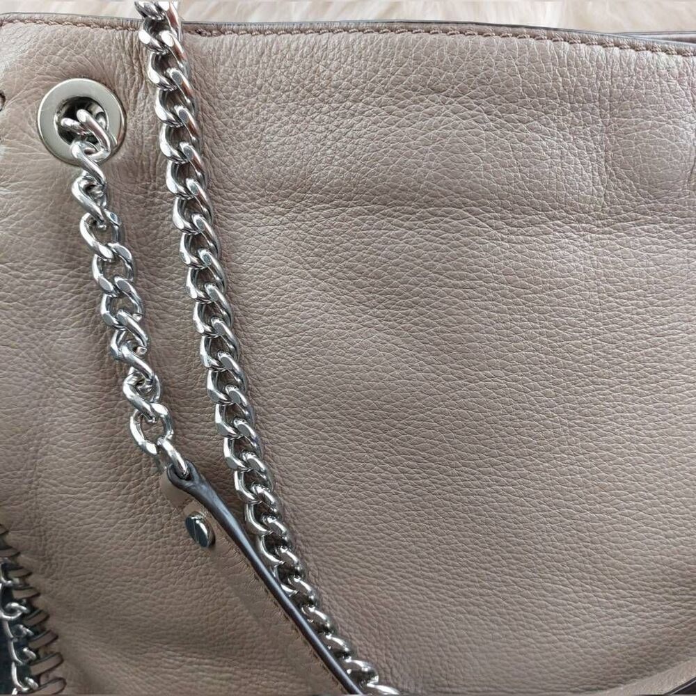 Michael Kors Chelsea Large Shoulder Bag | Dark Dune Leather Chain Detail Tote - Picture 4 of 15